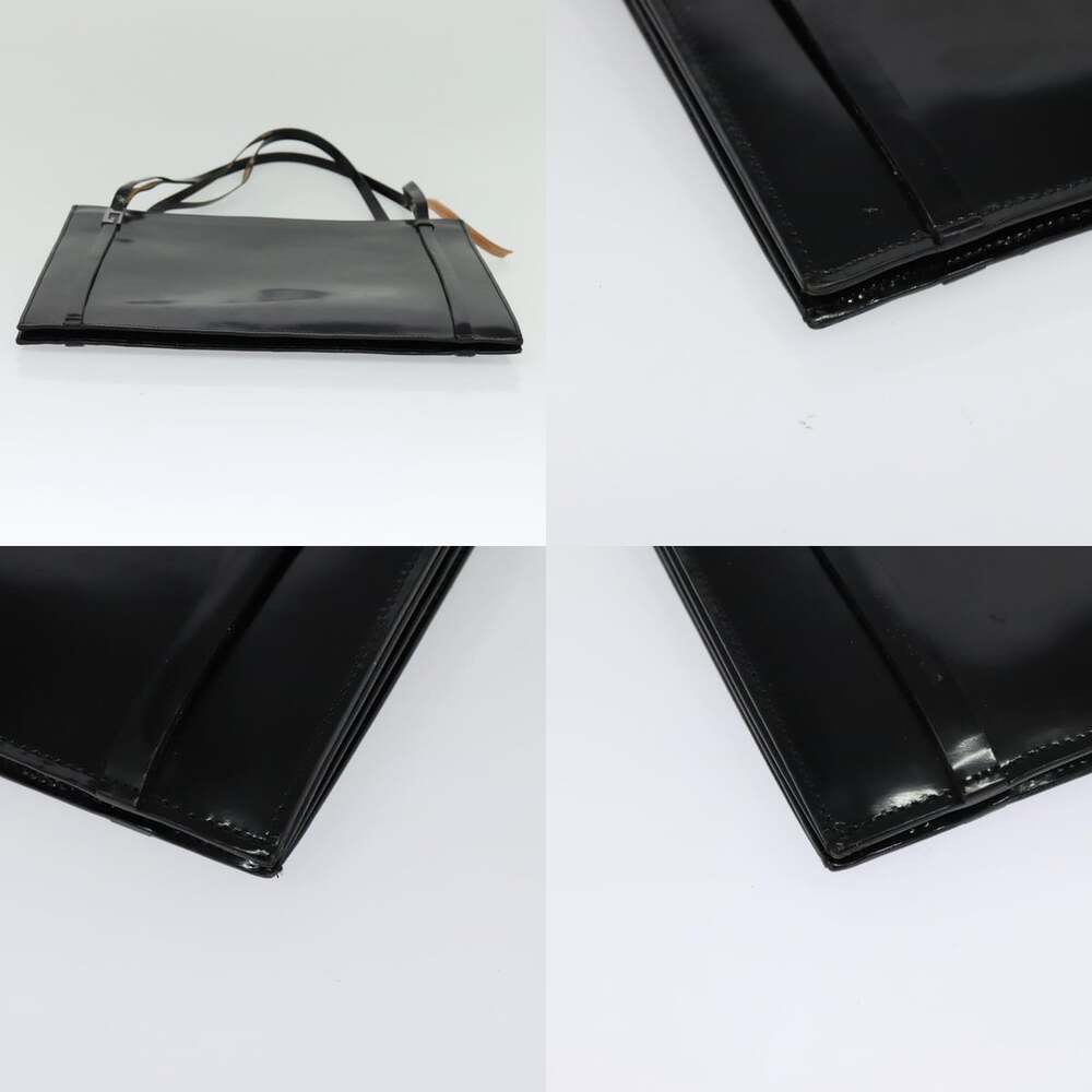 GUCCI Shoulder Bag Patent Leather Black Silver - Picture 10 of 13